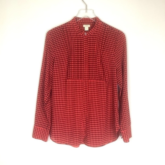 J.Crew Drapey Tuxedo Blouse Top M - Picture 5 of 12